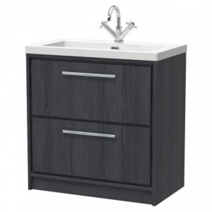 800mm Floor Standing 2-Drawer Vanity with Basin - 1 Tap Hole