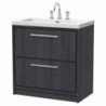 800mm Floor Standing 2-Drawer Vanity with Basin - 3 Tap Hole