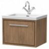 600mm Wall Hung Single Drawer Vanity with Basin - 1 Tap Hole