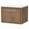 600mm Wall Hung Single Drawer Vanity with Marble Worktop