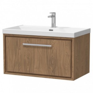 800mm Wall Hung Single Drawer Vanity with Basin - 1 Tap Hole