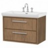 800mm Wall Hung 2-Drawer Vanity with Basin - 3 Tap Hole