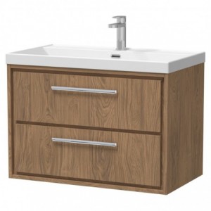 800mm Wall Hung 2-Drawer Vanity with Basin - 1 Tap Hole