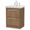 600mm Floor Standing 2-Drawer Vanity with Basin - 3 Tap Hole