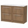 1200mm Floor Standing 4-Drawer Vanity with Marble Worktop