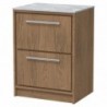 600mm Floor Standing 2-Drawer Vanity with Marble Worktop