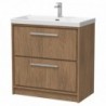 800mm Floor Standing 2-Drawer Vanity with Basin - 1 Tap Hole