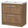 800mm Floor Standing 2-Drawer Vanity with Basin - 0 Tap Hole