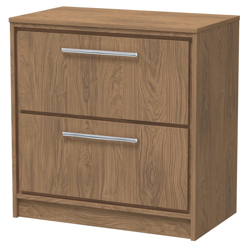 800mm Floor Standing 2-Drawer Vanity with Worktop