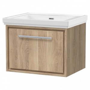 600mm Wall Hung Single Drawer Vanity with Basin - 0 Tap Hole