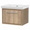 600mm Wall Hung Single Drawer Vanity with Basin - 0 Tap Hole