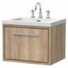 600mm Wall Hung Single Drawer Vanity with Basin - 3 Tap Hole