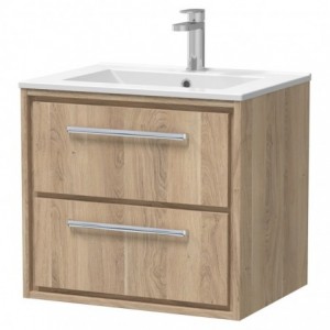 600mm Wall Hung 2-Drawer Vanity with Basin - 1 Tap Hole