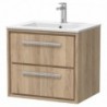 600mm Wall Hung 2-Drawer Vanity with Basin - 1 Tap Hole