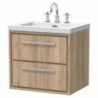 600mm Wall Hung 2-Drawer Vanity with Basin - 3 Tap Hole