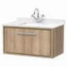 800mm Wall Hung Single Drawer Vanity with Marble Worktop Basin