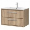 800mm Wall Hung 2-Drawer Vanity with Basin - 1 Tap Hole