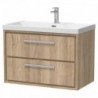 800mm Wall Hung 2-Drawer Vanity with Basin - 1 Tap Hole