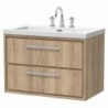 800mm Wall Hung 2-Drawer Vanity with Basin - 3 Tap Hole