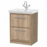 600mm Floor Standing 2-Drawer Vanity with Basin - 1 Tap Hole