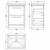 600mm Floor Standing 2-Drawer Vanity with Basin - 1 Tap Hole - Technical Drawing