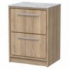 600mm Floor Standing 2-Drawer Vanity with Marble Worktop