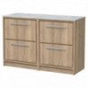 1200mm Floor Standing 4-Drawer Vanity with Marble Worktop