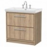 800mm Floor Standing 2-Drawer Vanity with Basin - 3 Tap Hole