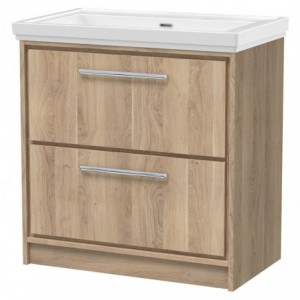 800mm Floor Standing 2-Drawer Vanity with Basin - 0 Tap Hole