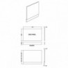 750mm Bath End Panel - Technical Drawing