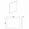 Square Shower Bath End Panel - Technical Drawing