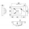 400mm (w) x 255mm (h) x 135mm (d) Compact Polymarble Basin (Compatible With Hudson Reed Fusion Fitted Furniture)