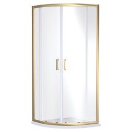 Brushed Brass Rene 6mm Quadrant Shower Enclosures - 2 Sizes