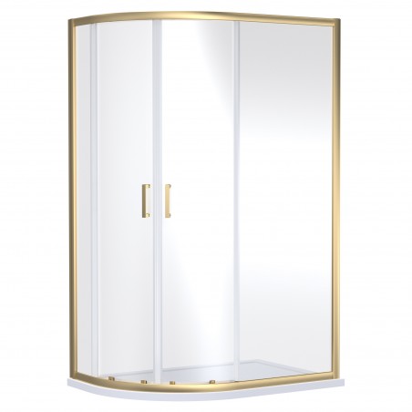 Brushed Brass Rene Offset Quadrant Shower Enclosures