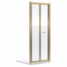 Brushed Brass Rene Bi-Fold Shower Doors