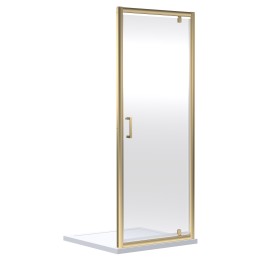 Brushed Brass Rene 6mm Pivot Shower Doors 760mm to 1000mm (w) - 4 Sizes
