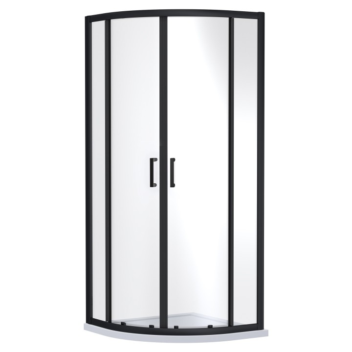 Matt Black Rene 6mm Quadrant Shower Enclosures - 2 Sizes