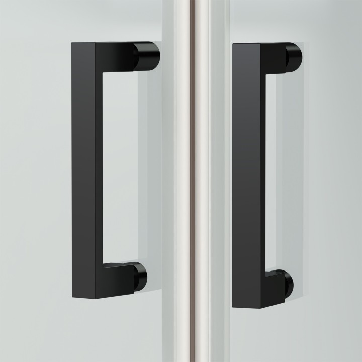 Matt Black Rene 6mm Quadrant Shower Enclosures - 2 Sizes