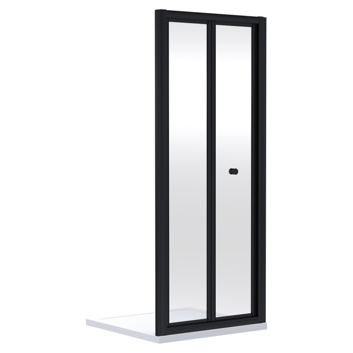 Matt Black Rene 6mm Bi-Fold Shower Doors 700mm to 1200mm (w) - 7 Sizes