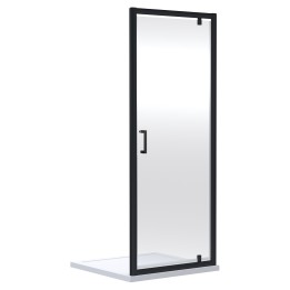 Matt Black Rene 6mm Pivot Shower Doors 760mm to 1000mm (w) - 4 Sizes