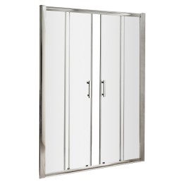 Pacific Double Sliding Shower Door with Square Handle 1400mm to 1700mm (w) - 2 Sizes