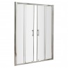 "Pacific" Double Sliding Shower Door with Square Handle 1400mm To 1700mm(W) x 1850mm(H)