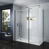 Wetroom 8mm Shower Screens 1850mm(H) - Brushed Pewter