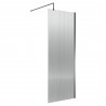 Fluted Wetroom Glass Screens 1850mm(H) - Brushed Pewter