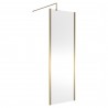 Wall Fixed 8mm Outer Framed Wetroom Screens 1850mm(H) - Brushed Brass