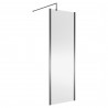 Wall Fixed 8mm Outer Framed Wetroom Screens 1850mm(H) - Brushed Pewter