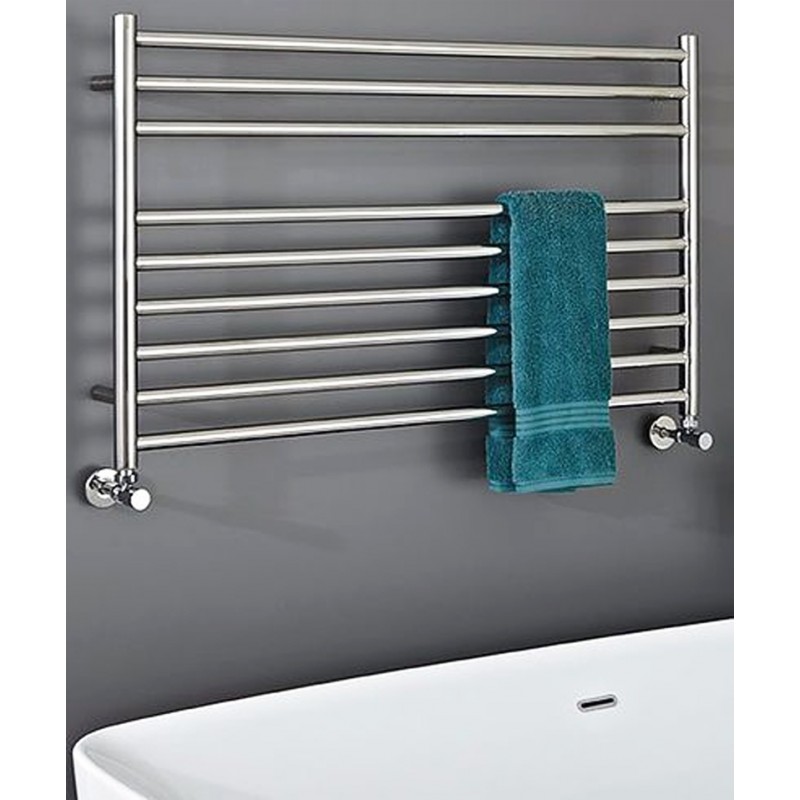 1200mm (w) x 600mm (h) Polished Straight "Stainless Steel" Towel Rail