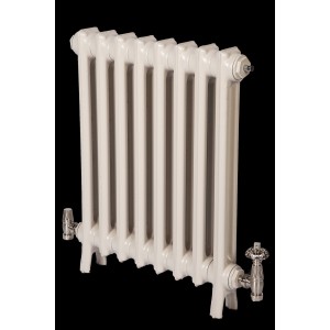 The "Mayfair" 2 Column 640mm (H) Traditional Victorian Cast Iron Radiator - All White