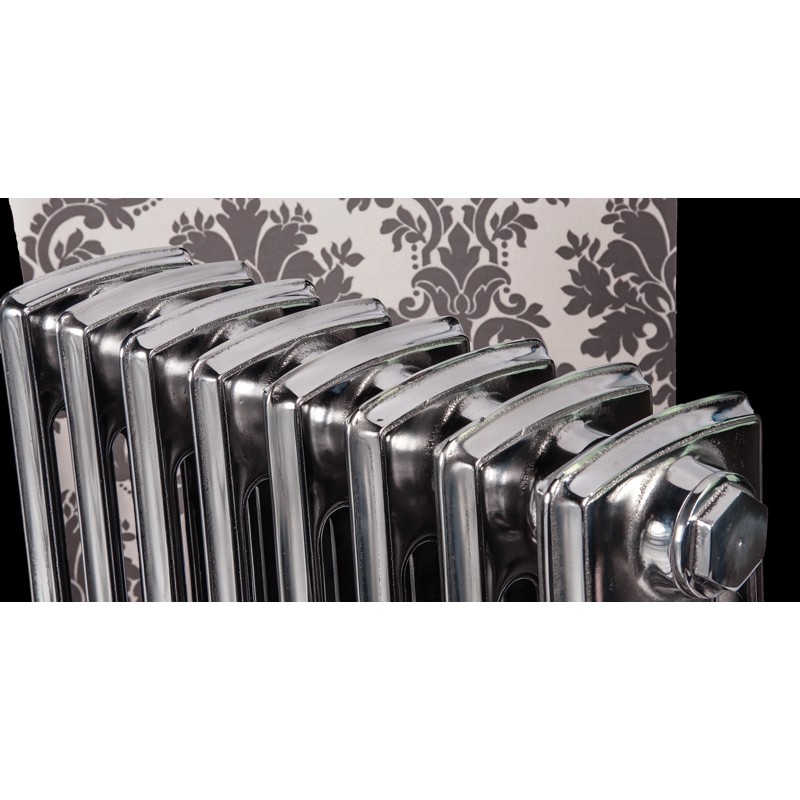 The "Mayfair" 4 Column 360mm (H) Traditional Victorian Cast Iron Radiator - Polished