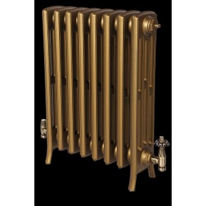 The "Mayfair" 4 Column 660mm (H) Traditional Victorian Cast Iron Radiator - Gold
